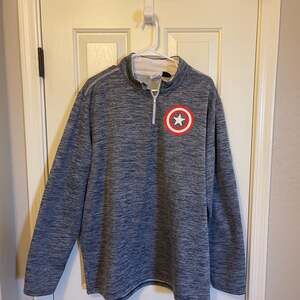 Marvel Captain America 1/4 Zip Pullover Sweatshirt
